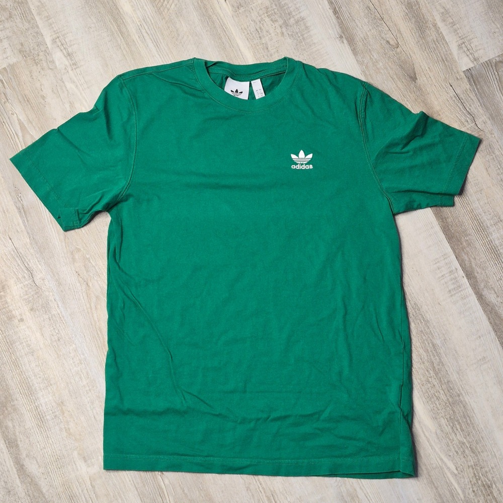 Adidas Mens Trefoil Essentials Tee IL2517 Green Embroidered‎ Logo Classic S